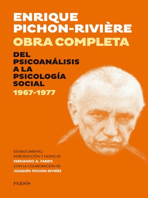 cover image of Obra Completa. Del psicoanálisis a la psicología social